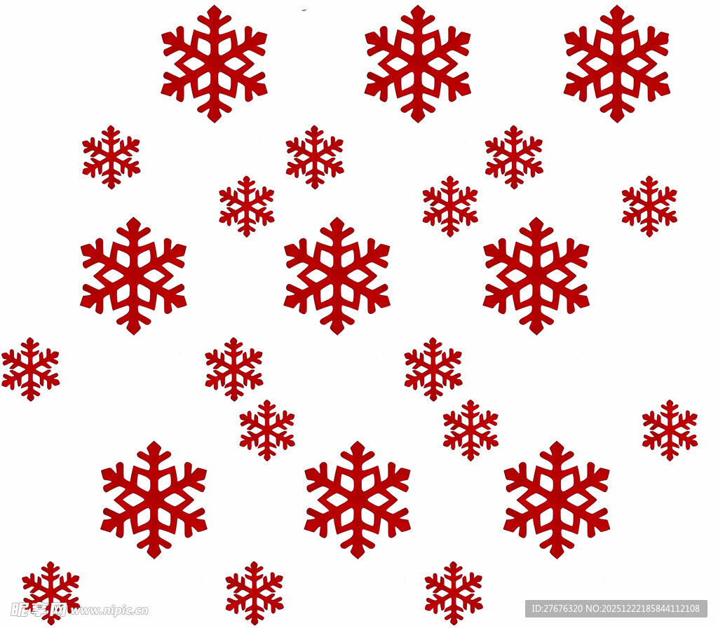 红色雪花矢量设计