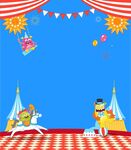 欢乐马戏主题背景图