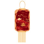 中式古风红色精致灯笼