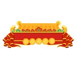 新年梅花喜庆屋檐标题框