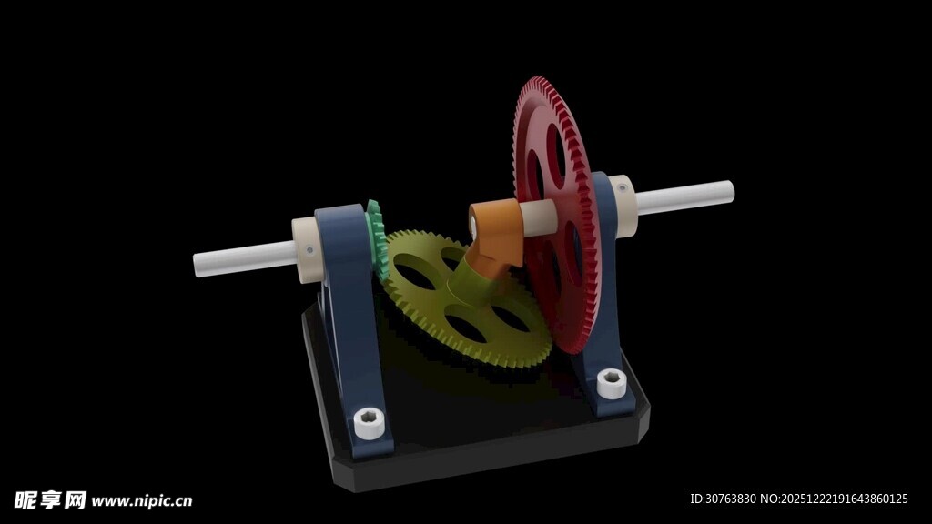 斜齿轮减速器机构