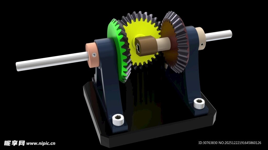 斜齿轮减速器机构