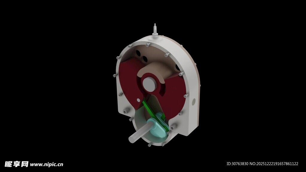 圆柱活塞发动机机构