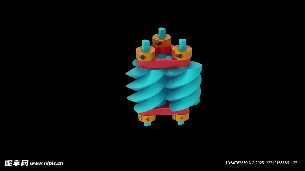 闭式齿轮3个齿轮