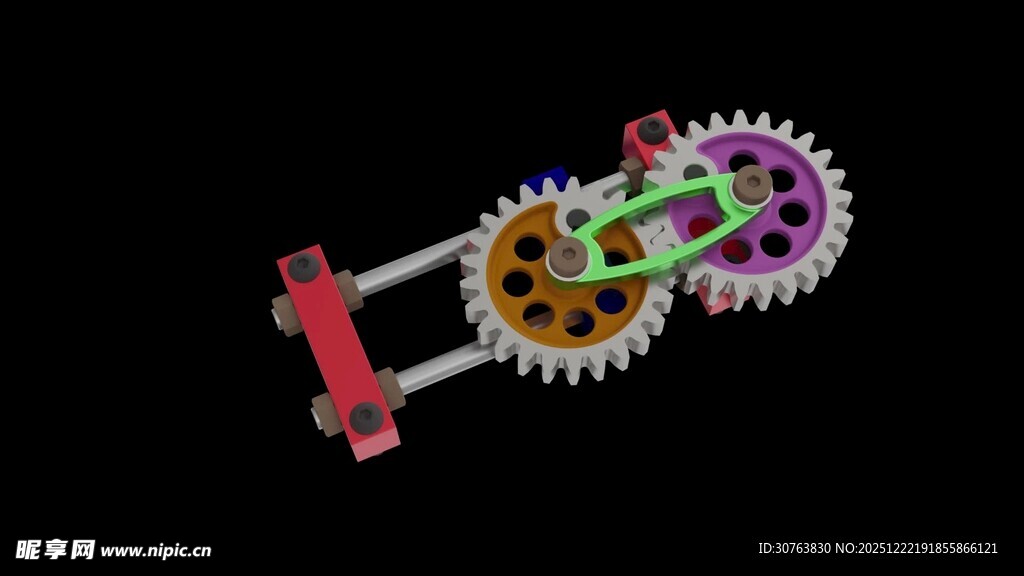 往复偏心齿轮机构