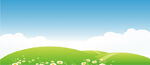 蓝天草地插图