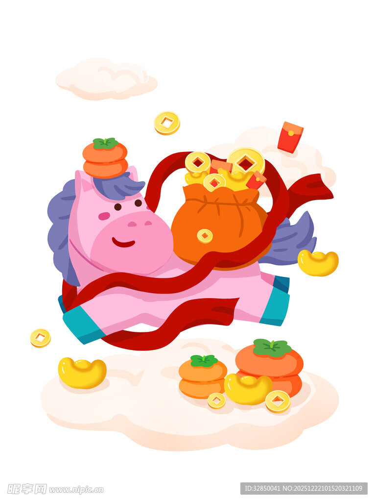 萌趣小马载着萌宠送水果