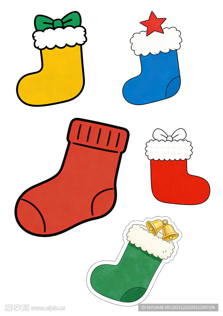 圣诞袜子插画