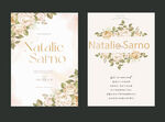 花卉婚礼请柬设计