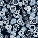 蓝白圆形图案无缝背景