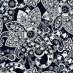 黑白花卉图案纹理背景