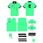 荧光绿运动服饰设计图