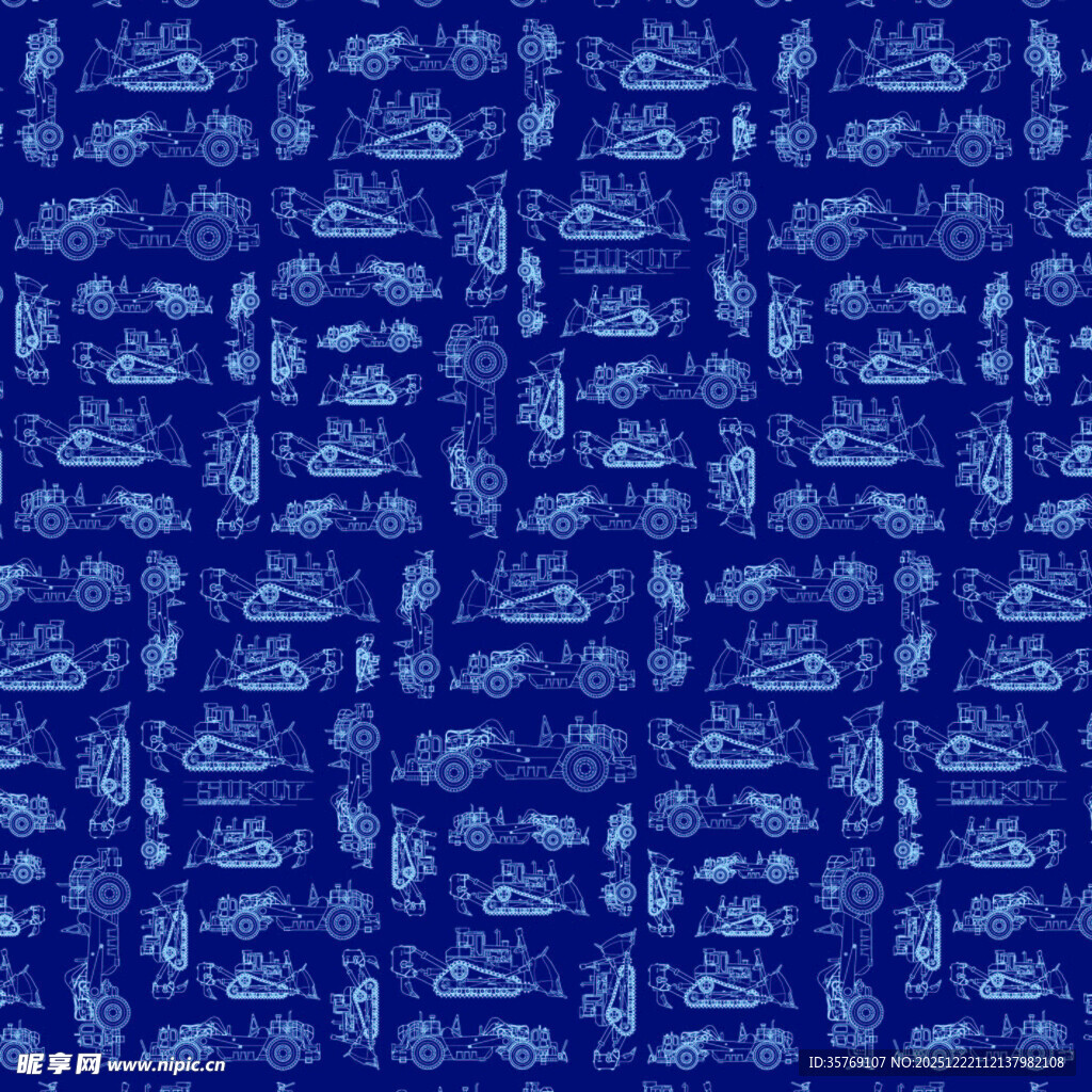 蓝色几何图案无缝背景