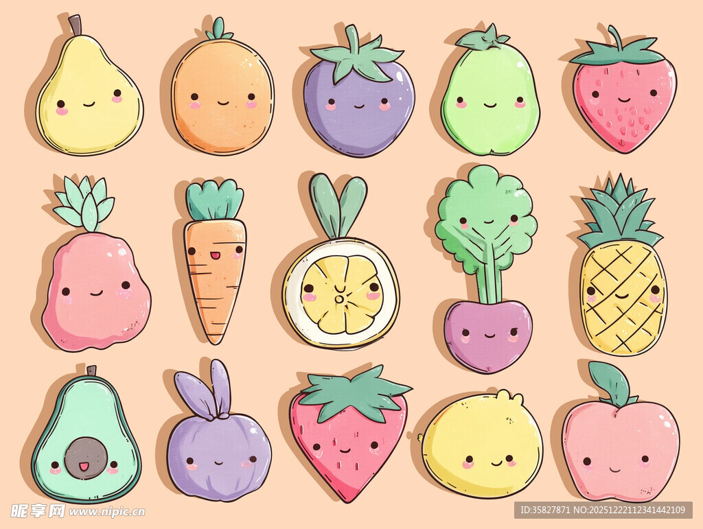 卡通水果表情