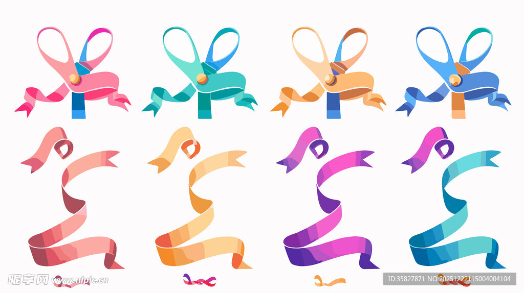 蝴蝶结丝带素材