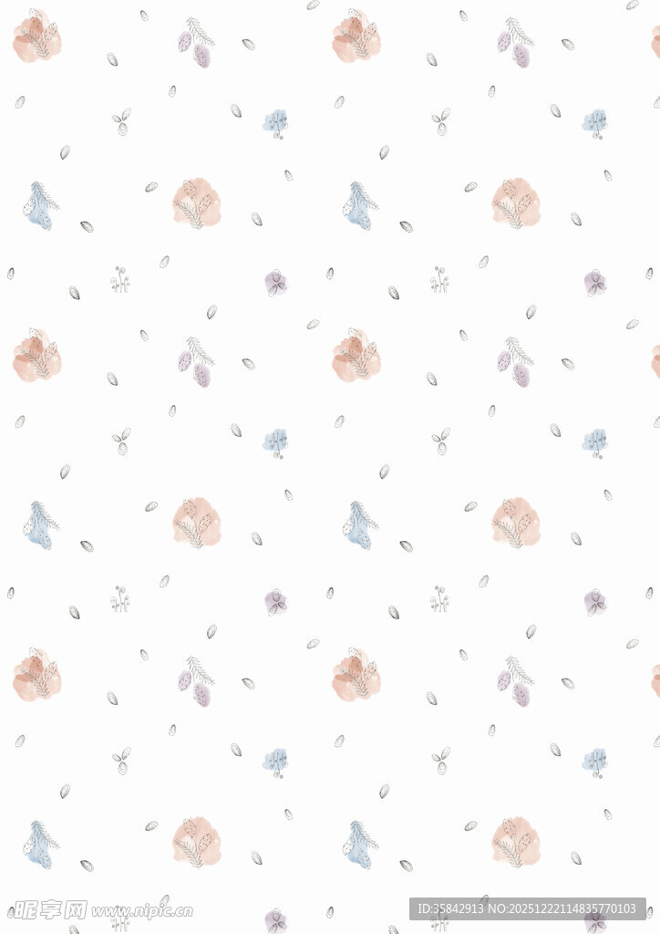 清新花卉图案背景纹理
