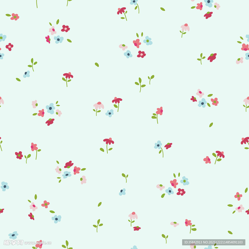 清新碎花图案背景