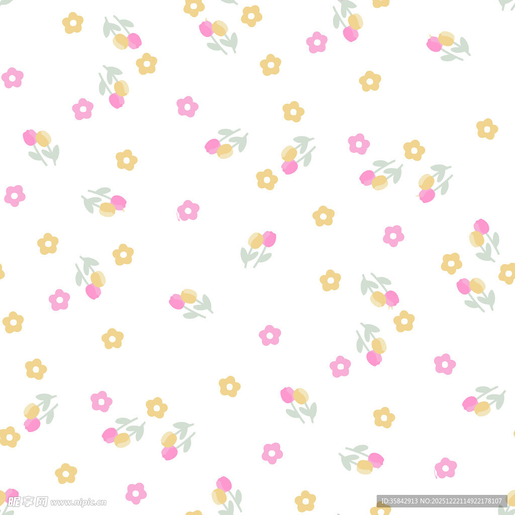 清新花卉图案背景