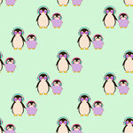 可爱企鹅图案背景