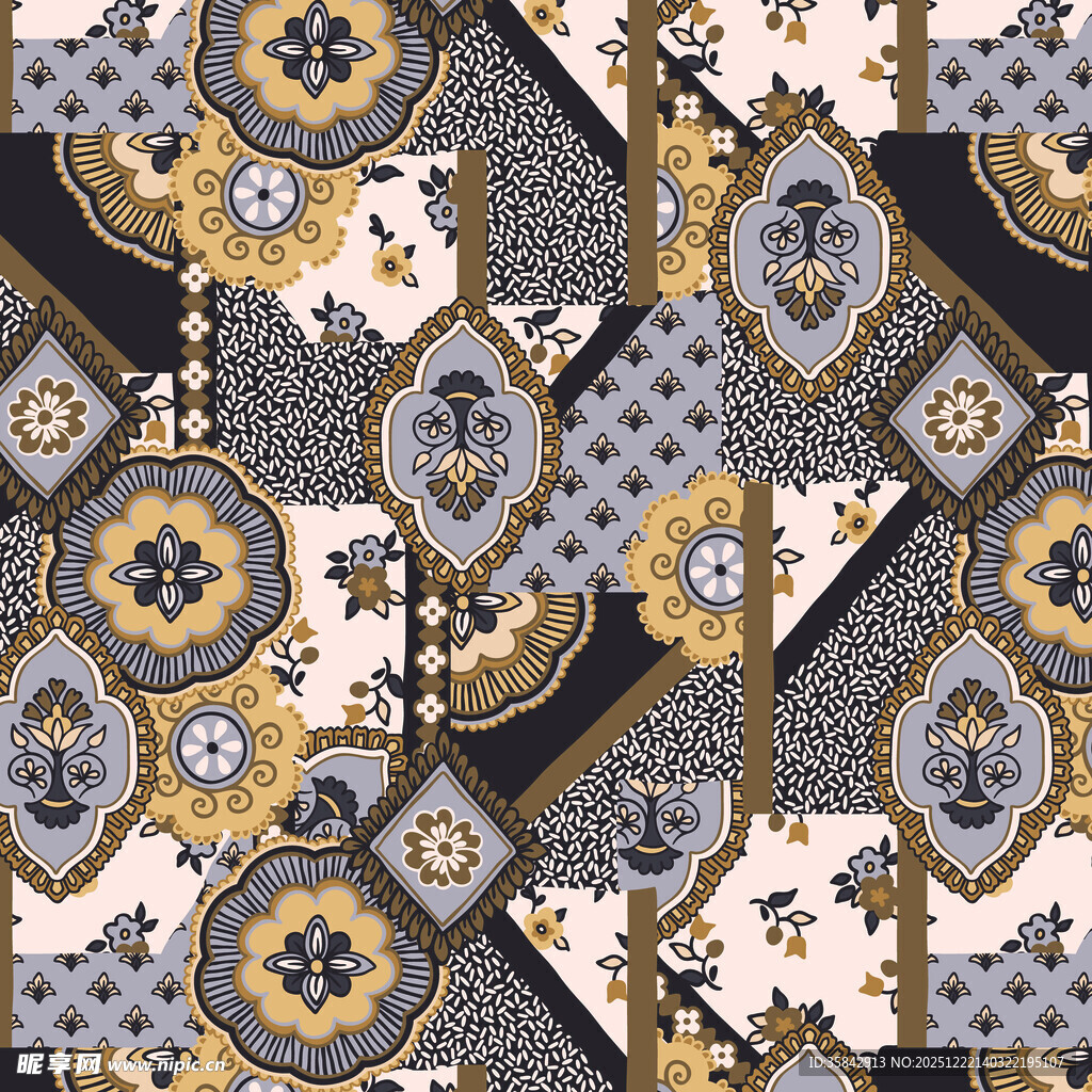 复古几何花纹图案设计