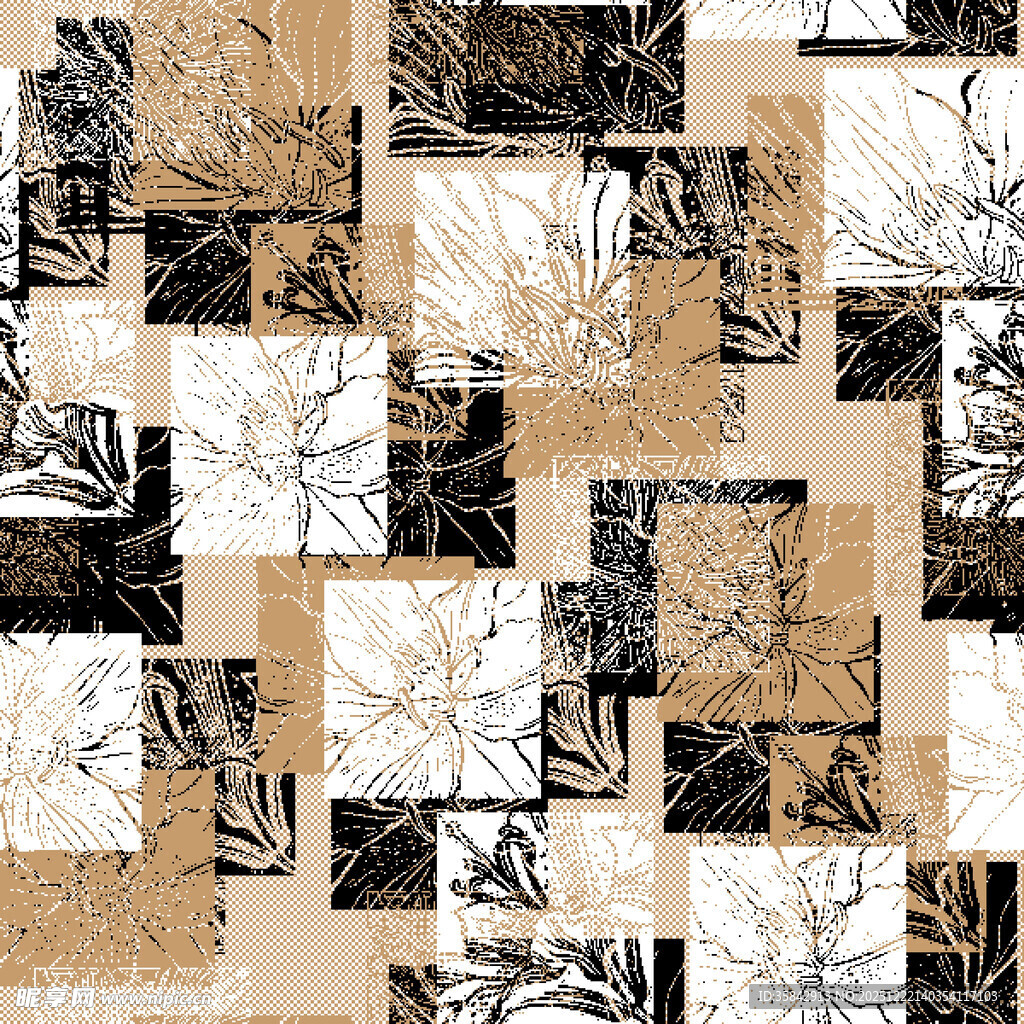 几何抽象图案瓷砖纹理