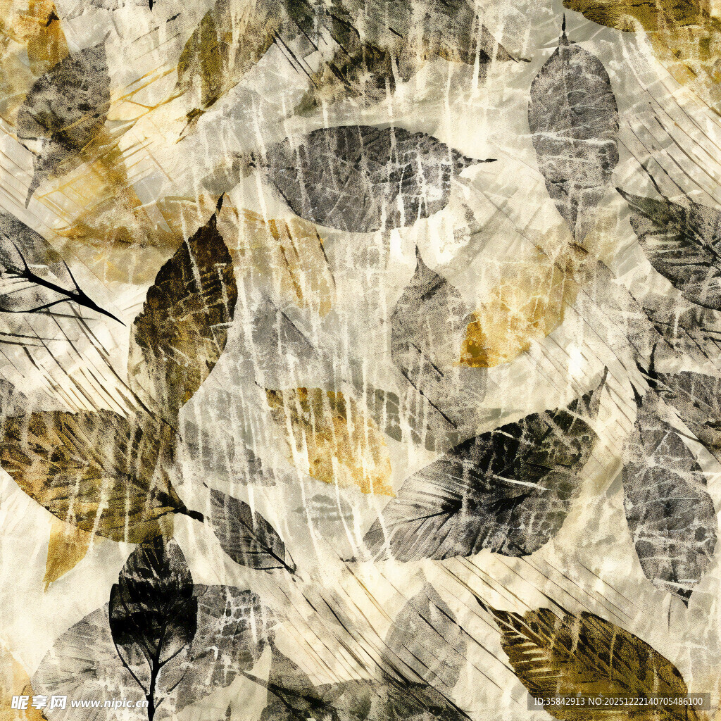 抽象树叶纹理艺术背景图