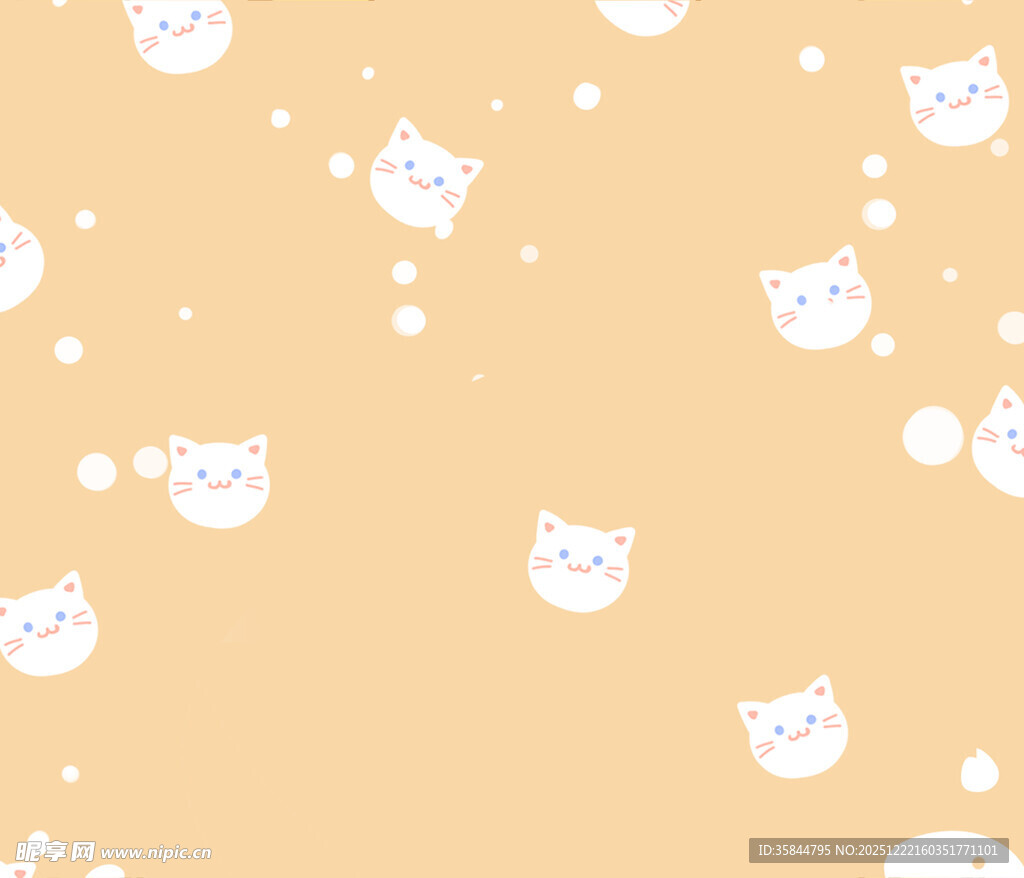 可爱猫咪图案背景图