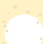 黄色背景花朵边框图案