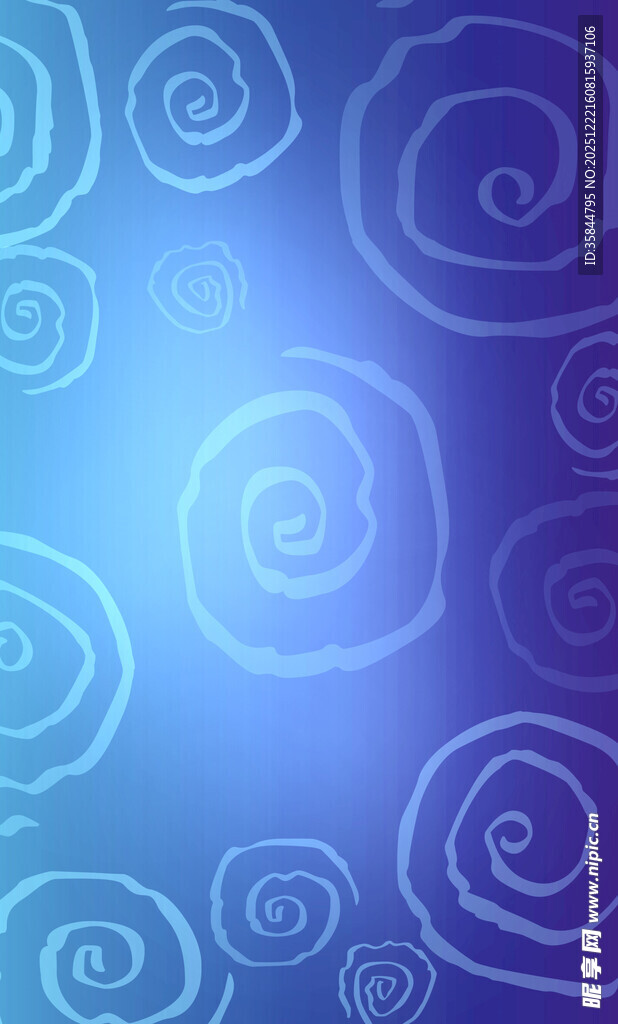 蓝色渐变螺旋花纹背景