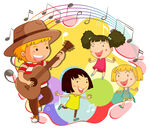 儿童音乐插图