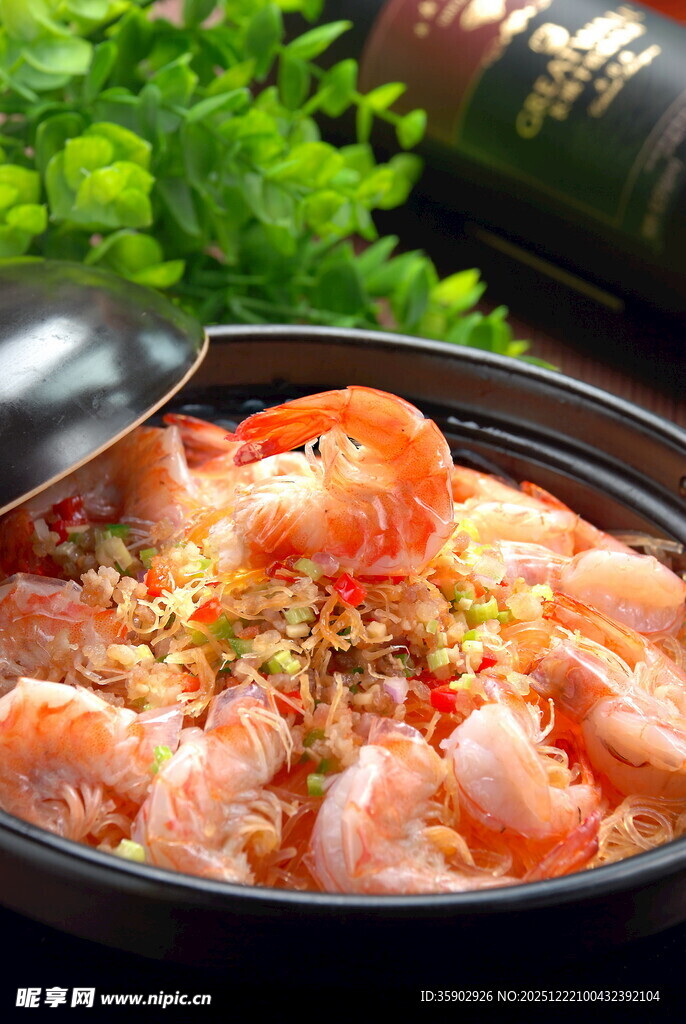 煲仔锅菜品港式粉丝虾煲