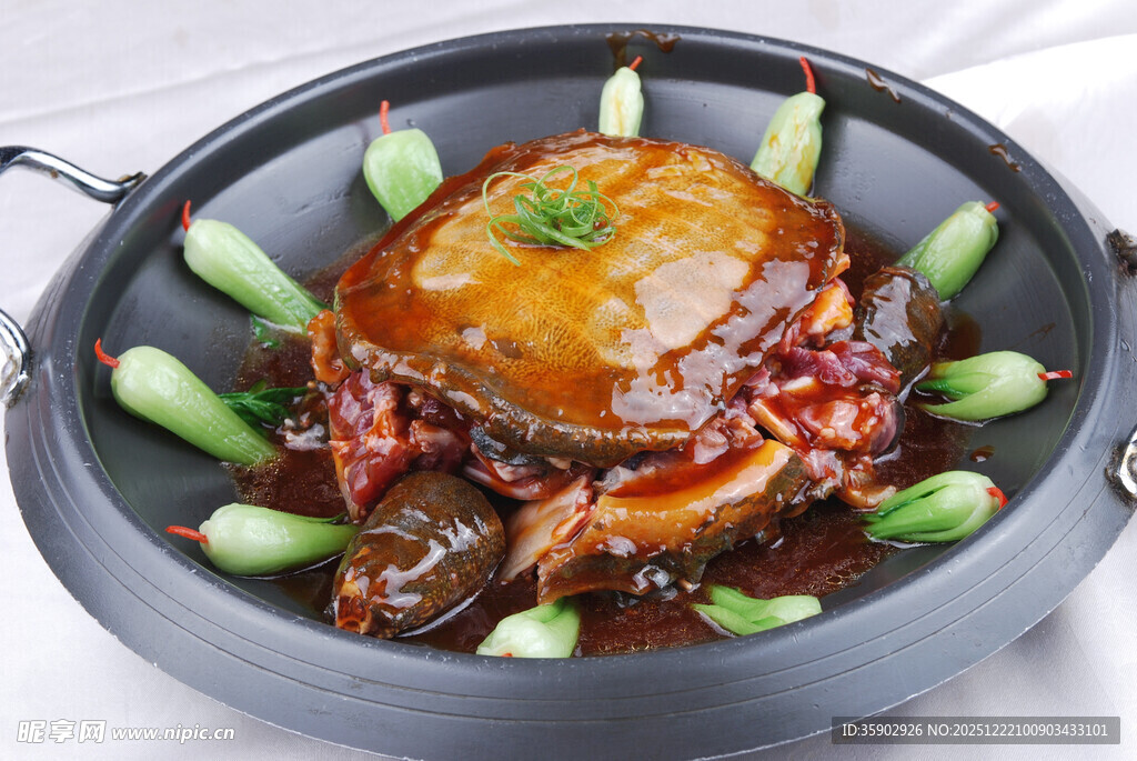 煲仔锅菜品红烧甲鱼