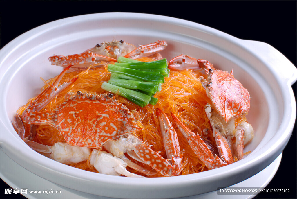 煲仔锅菜品花蚧粉丝煲