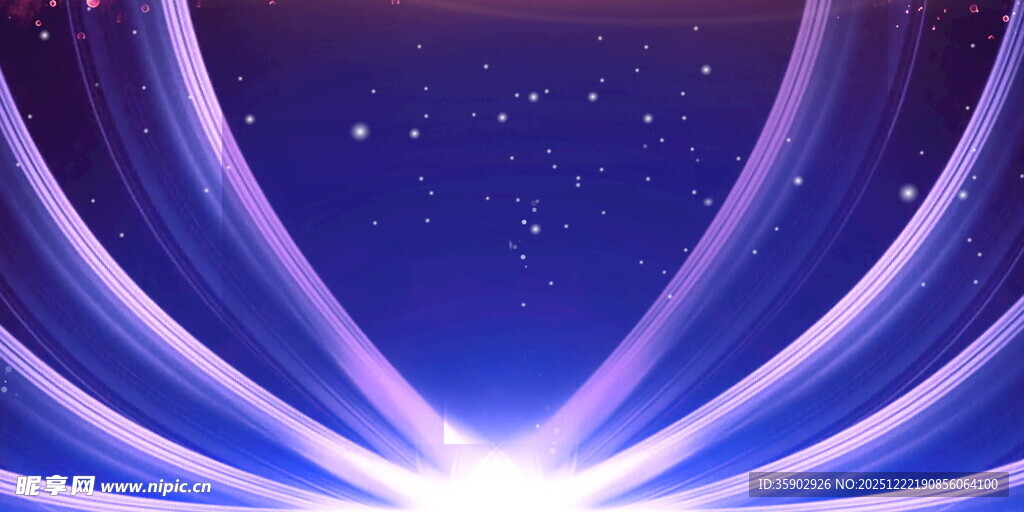 梦幻紫色星空光线背景