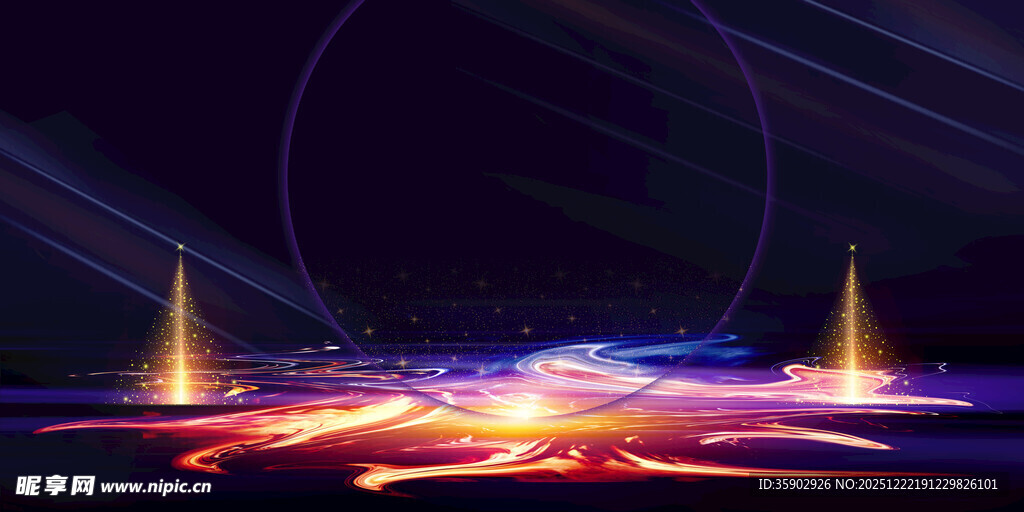 梦幻炫彩科技感场景画面