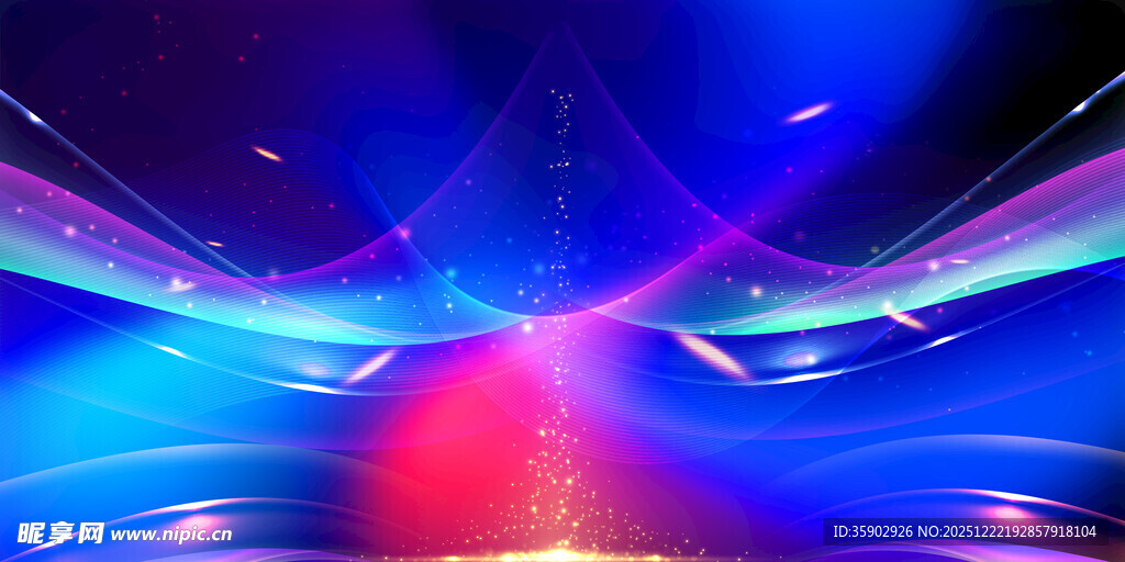 炫彩动感舞台灯光背景