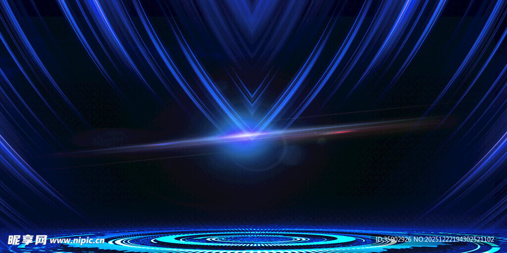 炫酷蓝光舞台背景
