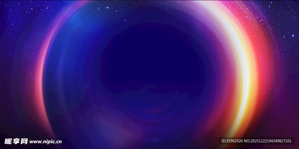 梦幻炫彩环形宇宙背景