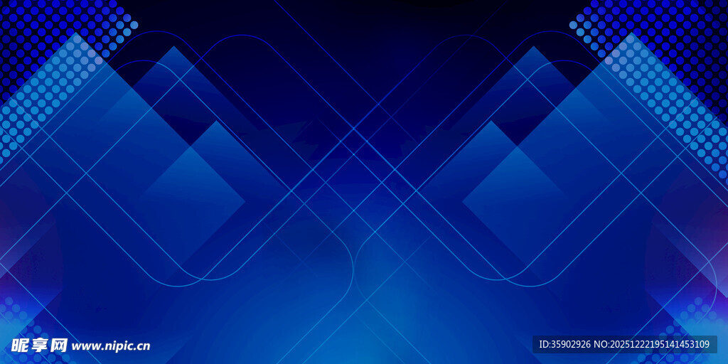 蓝色几何渐变科技背景图