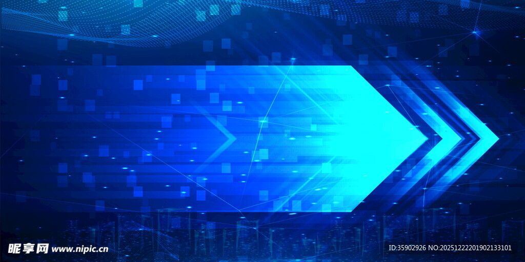 蓝色科技箭头背景图