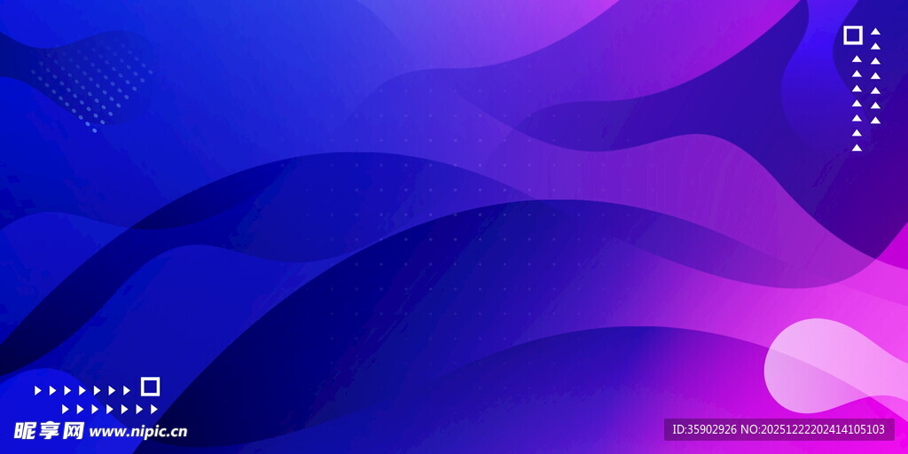 蓝紫渐变流体抽象背景图