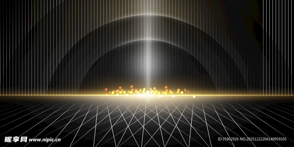 科技感黑金未来空间背景