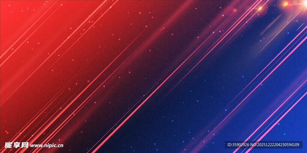 红蓝炫彩光线背景图
