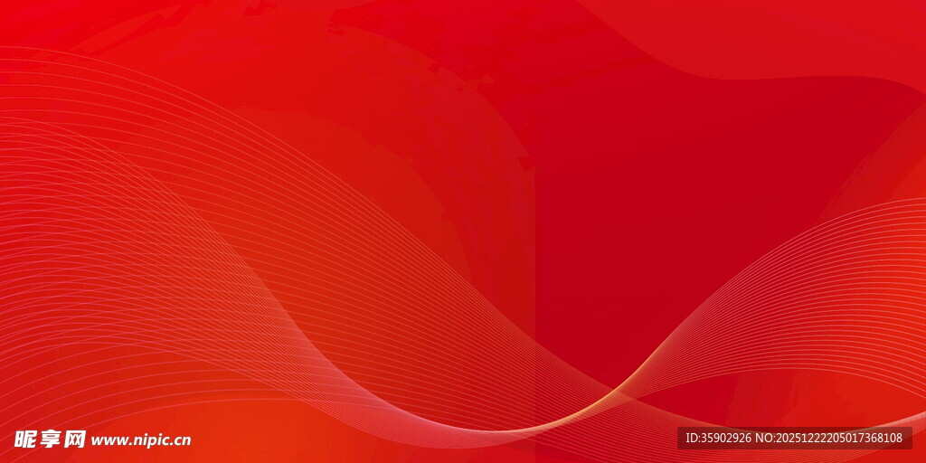 红色动感波浪背景图