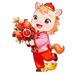 小马贺岁捧花送祝福