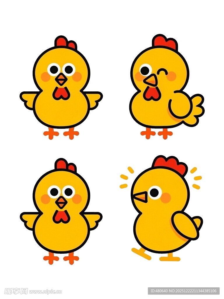 可爱小黄鸡表情集合