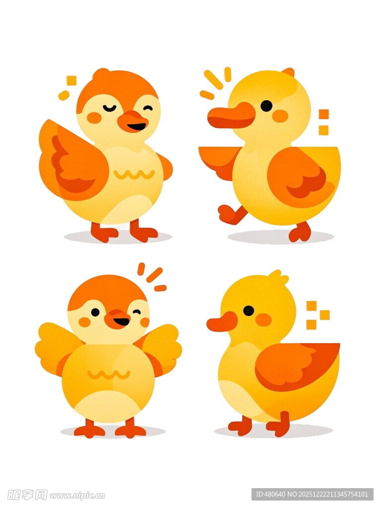 可爱小鸡小鸭卡通形象