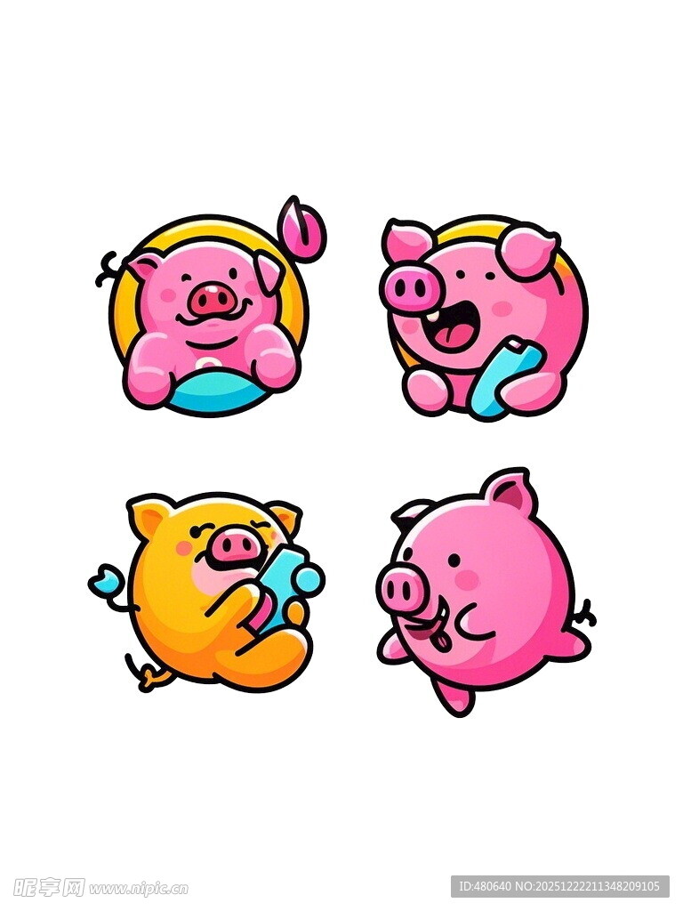 可爱卡通小猪表情包