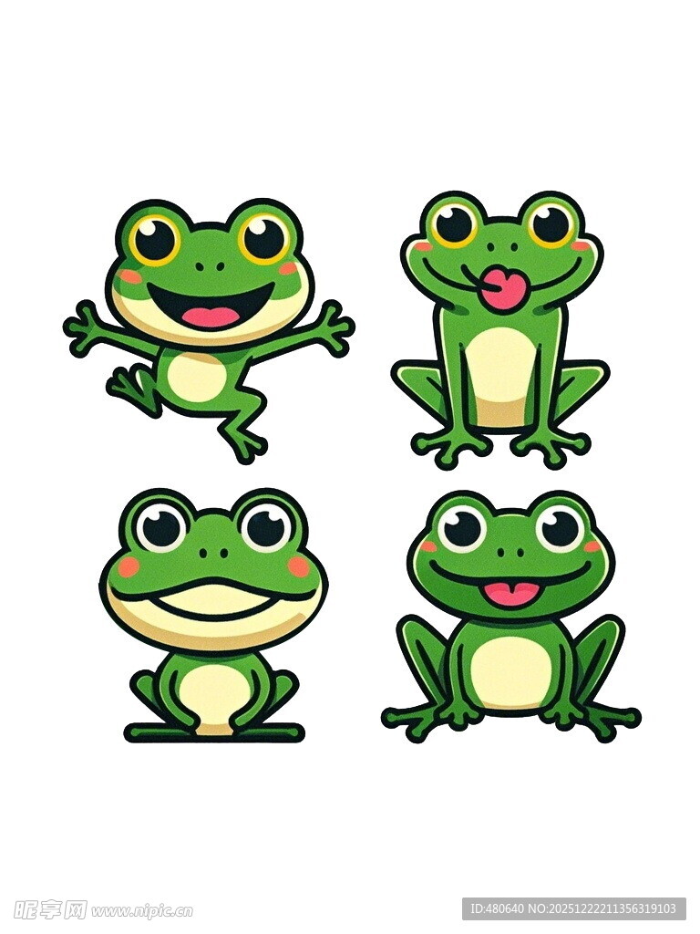 可爱青蛙卡通形象集合
