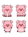 可爱四小猪卡通形象